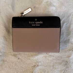 Kate Spade Madison Colorblock Small L-Zip Bifold Wallet — Like New